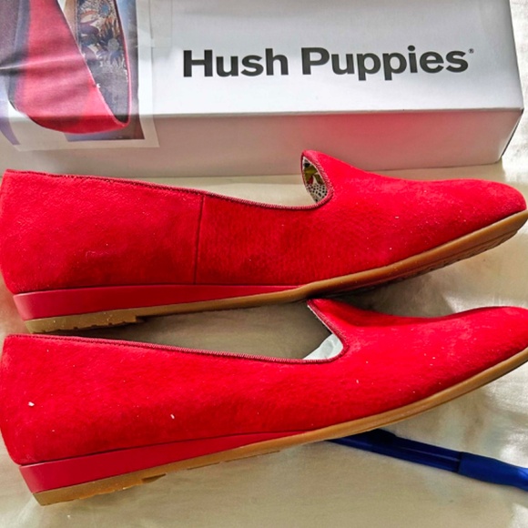 Hush Puppies Vibrant Red Loafers - Picture 8 of 16